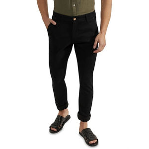 Pantalones Chino Casuales Ligeros de Algodón con Forro Polar para Hombre, Personalizables, de Cintura Media, Lavado Claro, Estilo Urbano Recto a Rayas - Product Image 5