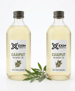 Aceite Esencial de Cajuput Puro y Natural, 1 Kg, Botella Transparente, Productos Exim, Larga Vida Útil, Protección Solar para Uso Personal - Product Image 1