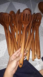 Louche de cuisine en bois de teck, faite à la main, légère, sans revêtement, sans huile de coco, sans danger pour les aliments, non toxique, écologique, durable, thaïlandaise - Product Image 5