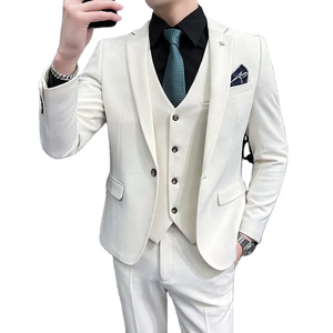 Black Striped Double Breasted Tuxedo <b>Men</b> Formal Party Suit Three Piece Vest Pants Classic Luxury Tailored <b>Men</b>’s Suits Sets - Product Image 4