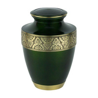Urne funéraire en laiton de style américain, personnalisable, à motif floral, écologique et haut de gamme, accessoires pour cercueil commémoratif pour animaux de compagnie