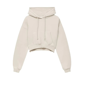 Sweat-shirt à capuche ample et court pour femme, style hiver, vêtements de sport automne et hiver - Product Image 4
