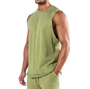 Ensembles d'été grande taille pour hommes de High Street, en provenance du Pakistan, ensemble décontracté 2 pièces avec débardeur sans manches et short - Product Image 1