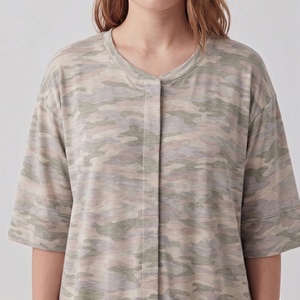 Women's Camouflage Maternity Robe Knee-Length Three Quarter Sleeve V-Neck Loose Fit Breathable Knitted Sleepwear Night Gown Robe - Product Image 5
