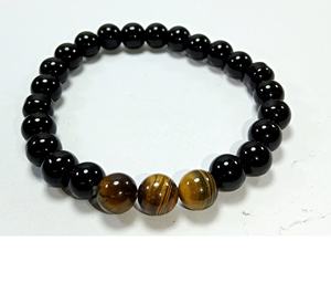<b>Bracelet</b> <b>Black</b> Agate & Red jasper Beads Stone <b>Bracelet</b> Crystal Gemstone Fashion Jewelry Men and <b>Women</b> Gift Energy Meditation - Product Image 2