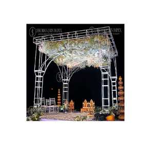 Outdoor White Finish Metal Mandap For <b>Wedding</b> Flower Decor Indoor <b>Wedding</b> - Product Image 1