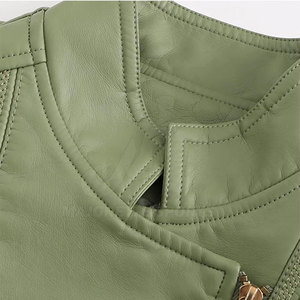 High Quality OEM Service Women <b>Leather</b> <b>Jacket</b> Low MOQ Manufacturing Modern Fit Breathable For Daily Wear - Product Image 3