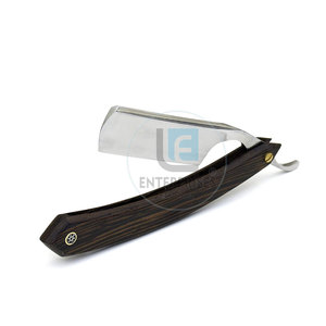 New Arrival High Quality Stainless Steel & Wood Handle <b>Straight</b> Shaving <b>Razors</b> for Barber Use Durable Face Shavers Made Pakistan - Product Image 2