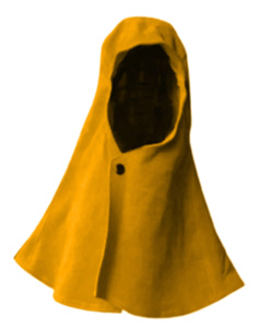 Cagoule de soudeur en cuir de vachette pleine fleur de qualité supérieure, doublure en molleton de coton, couleur naturelle, nouveau design - Product Image 6