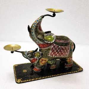 Artisanat métallique, décoration d'intérieur, pièce décorative de table, composants métalliques découpés et façonnés à la main, peints par poudrage, élégants, Diwali - Product Image 1