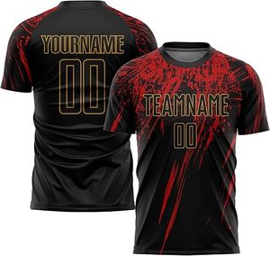 Nouvelle saison, maillot de football à manches courtes personnalisé, service OEM, marque privée, 100% polyester, respirant et antibactérien - Product Image 4