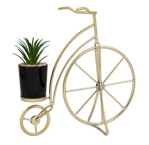 Soporte para Macetas con Forma de Bicicleta de Latón, Diseño Contemporáneo para Decoración de Sala de Estar, Artesanía Metálica Duradera - Product Image 4