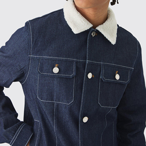 Quality Casual Embroidered Windproof Oversized Drop Shoulder Denim <b>Jeans</b> <b>Jacket</b> for Men Distressed <b>Black</b> 100% Cotton Winter - Product Image 3