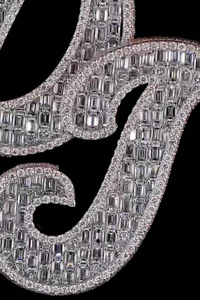 Moissanite <b>Initial</b> Letter Pendant Iced Out Luxury Alphabet <b>Necklace</b> Hip Hop Statement Jewelry for Men Women - Product Image 2