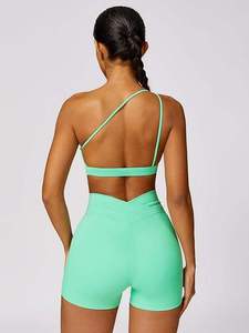 Best Quality Custom Made 2-Piece Yoga Set Crop <b>Top</b> Bra Shorts Anti-Bacterial Breathable Quick Dry Eco-Friendly - Product Image 2