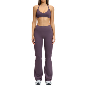 Custom Gym Fitness Sets Gym Clothes Sportswear Active Wear 2pcs Sports Bra High Waist Leggings Set for Women Yoga Set - Product Image 1