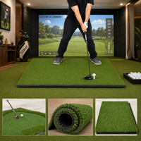 Tapis de frappe de golf GW Natural Green 5'x4' pour extérieur/intérieur, gazon artificiel pour jardin/terrain de practice/simulateurs d'entraînement