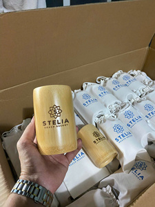Custom Logo Bamboo Coffee <b>Cup</b> Eco Friendly <b>Reusable</b> Mug for Cafes Offices and Events - Product Image 2