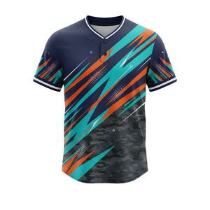 เสื้อเบสบอลผ้าโพลีเอสเตอร์พิมพ์ลายแบบลอกลายด้วยความร้อนแบบ100% มีลวดลาย3D สีนีออนสีชมพูและสีเหลืองกราฟิกแห้งเร็ว - Product Image 1