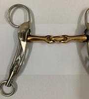 Bocado de Cobre de Alta Calidad con Doble Articulación, Tipo Losango, Estilo Islandés, Eslabón Ovalado, Logotipo Personalizado, Marca Privada, Personalizable, para Caballos, Equitación y Esquí