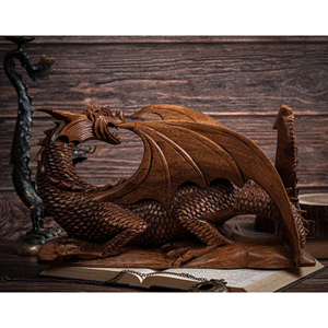 Dragón de Madera Premium, Regalo Coleccionable, Estilo Chino, Estatua de Dragón Decorativa, Escultura de Dragón Hecha a Mano, Artesanía en Madera - Product Image 4