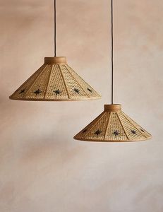 Lámpara Colgante de Ratán Hecha a Mano Ecológica, Lámpara Tejida Estilo Bohemio para Iluminación Interior del Hogar y Decoración Comercial - Product Image 5