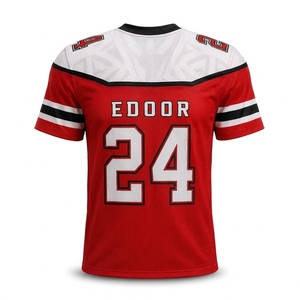 100% Polyester Anti-Bacterial OEM Service Best Selling American <b>Football</b> Jersey Breathable Plus <b>Size</b> Printed Custom Sublimation - Product Image 2