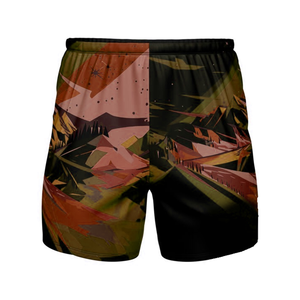 Shorts de Playa para Hombre con Estampado Geométrico, Cintura Media, Elásticos, de Secado Rápido, Estilo Casual, Impresión por Sublimación, 100% Poliéster - Product Image 3