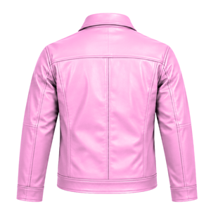 Chaqueta de Cuero para Hombre, Estilo Moderno, Silueta Sencilla, Cierre Frontal Completo, Cuello Puntiagudo, Mangas Largas y Bolsillos Laterales - Product Image 2