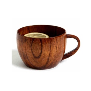 Tasses à boire en bois, tasses artisanales naturelles, vaisselle rustique pour le café, le thé, le lait et les boissons rafraîchissantes - Product Image 1