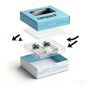 Boîtes rigides d'emballage pour suppléments de peptides, flacons de peptides de 2 ml et 3 ml avec étui de maintien en plastique - Product Image 2