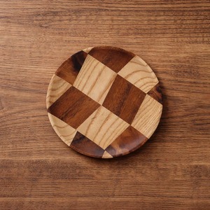 Geometric Shape Design Round Wooden Plate <b>Set</b> For Dinner <b>Serving</b> Guest Snacks <b>Serving</b> Elegant Tableware And Home Use - Product Image 2