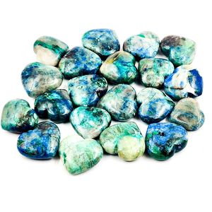 Cristal naturel Quantum Quattro gravé en forme de cœur, chrysocolle rare, sphère faite à la main, pierre de guérison Feng Shui, méditation Reiki - Product Image 1