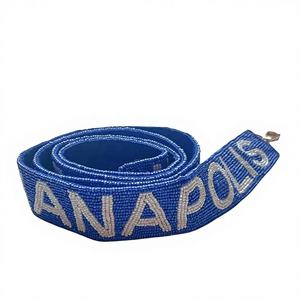 Correa de Bolso Artesanal de Estilo Deportivo con Cuentas de Vidrio y Algodón Anapolis de CREATIVE ART ZONE, Forma Rectangular, Accesorio para Bolso ST-PS122 - Product Image 1