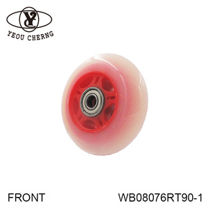 YEOU CHERNG Scooter <b>Wheel</b> Pink Red Core WB08076RT90-1 Durable Kick Scooter Accessory - Product Image 1