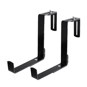 Support mural en métal noir robuste pour étagères et meubles - Product Image 1