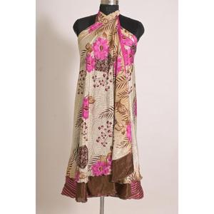 Falda Larga Cruzada de Seda con Estampado Floral Vintage para Mujer, Hecha a Mano y Personalizada - Product Image 3