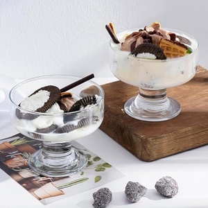Stylish Crystal Clear Square <b>Mini</b> Bowls 150ml for Dessert Snacks Serving Cups Party Collection - Product Image 1