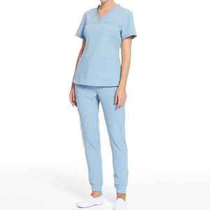 Uniformes de Hospital Más Vendidos, Uniformes Médicos Transpirables de Algodón Orgánico, Conjuntos de Uniformes de Enfermería de Manga Corta en Colores Nuevos para Mujer - Product Image 2