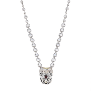 Conjunto de collar de piedras Kundan finas - Royal Polki 10575474MR - Product Image 2