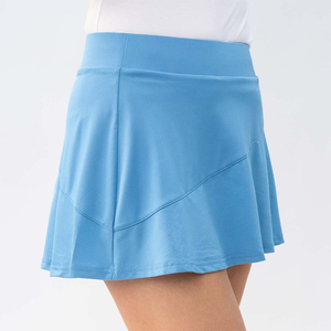 Latest Design Women's Gym Yoga Tennis Workout Skirts Sky Blue Color <b>Double</b> Layer Sports Elastic Waist Sporty Skirts - Product Image 5