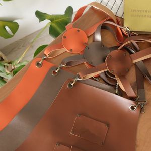 High Quality Vintage Cowhide <b>Leather</b> <b>Aprons</b> for Men / Custom Made Men Light Weight <b>Leather</b> <b>Aprons</b> for Sale - Product Image 6