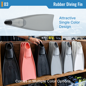 Palmes de plongée professionnelles entièrement en caoutchouc avec logo personnalisé, confortables, à poche intégrale, pour apnée et plongée sous-marine, OEM ODM Sports nautiques - Product Image 4