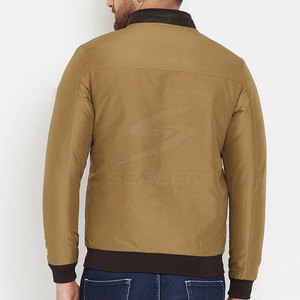 Modern Casual <b>Stand</b> Bomber Winter Jacket for Men Lightweight Comfortable Daily Wear Front Soft Lining Smooth Zipper Design - Product Image 3