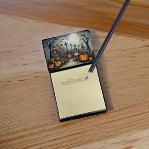 New <b>Halloween</b> Skeletons Sticky Note Holder Self-Sticky Memo Pads Blank Desk Accessories Refillable <b>Halloween</b> <b>Holiday</b> <b>Supplies</b> - Product Image 2