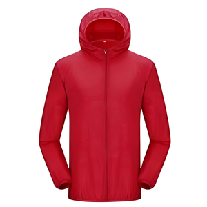 Ultra-Lightweight Eco-Friendly <b>Winter</b> Windproof Breathable Waterproof Zipper Stand Solid Color Rain <b>Jacket</b> Anti-UV <b>Running</b> Skin - Product Image 1