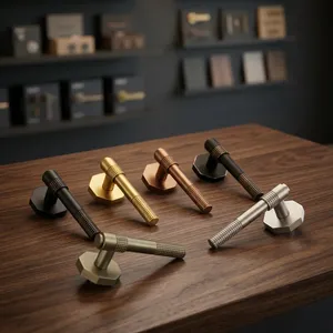 Premium Mortise Door <b>Handle</b> Set Antique Stainless Steel Graphite Black CP Z Black PVD Gold PVD Rose Gold PVD Black Finish Heavy - Product Image 1
