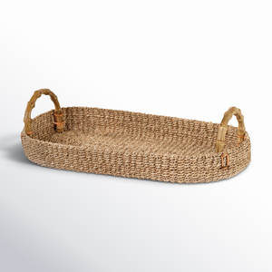 ถาดเสิร์ฟแบบสานทำจากไม้ไผ่ถาดตกแต่งบ้าน - Product Image 1