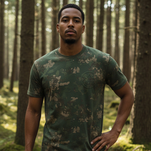 T-shirt de chasse respirant de qualité supérieure, tissu technique à séchage rapide, style camouflage authentique pour le safari et la photographie de la nature - Product Image 6