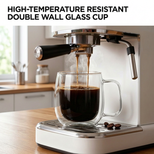 Innovative Contemporary Heat-Resistant <b>Double</b> <b>Wall</b> Glass Mug for Weddings Parties & Home Sports Hotel & Graduation Use - Product Image 5